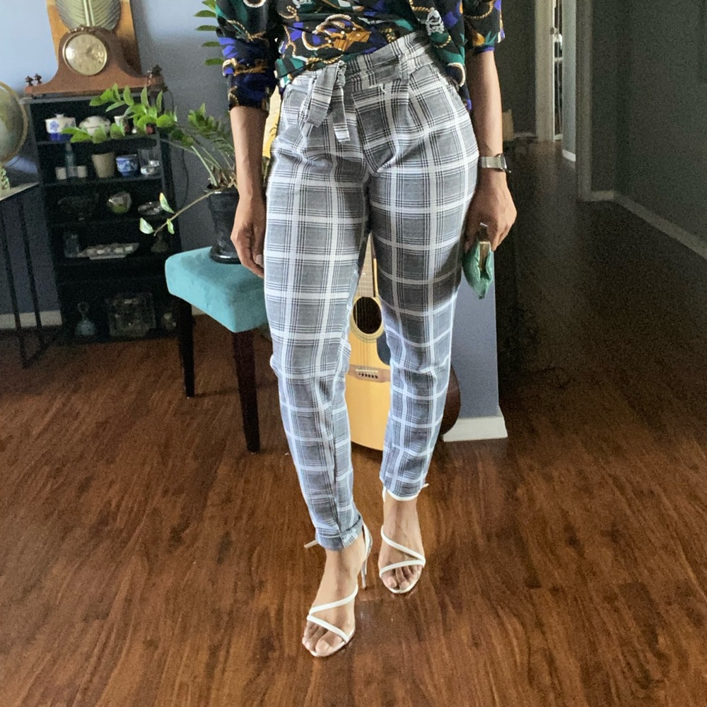 Hot Kiss black and white high waisted pants